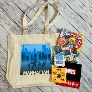 Manhattan Fantastic Four Marvel Tote Canvas Bag 2025 NYCC Exclusive